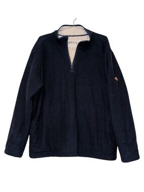 Orvis Men's Navy Half-Zip Sherpa Lined Pullover